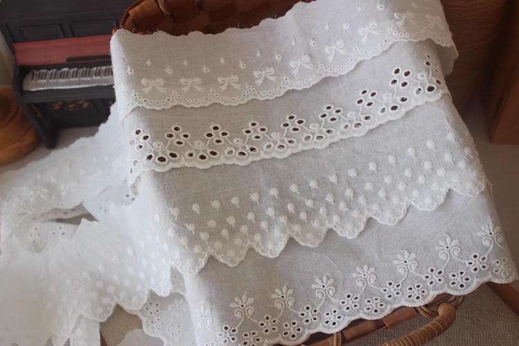 Hollow Sewing Eyelet Fabric Width 6-7 cm EF0080-Lace Fabric Shop