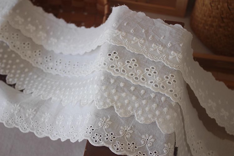 Hollow Sewing Eyelet Fabric Width 6-7 cm EF0080-Lace Fabric Shop