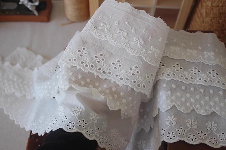 Hollow Sewing Eyelet Fabric Width 6-7 cm EF0080-Lace Fabric Shop