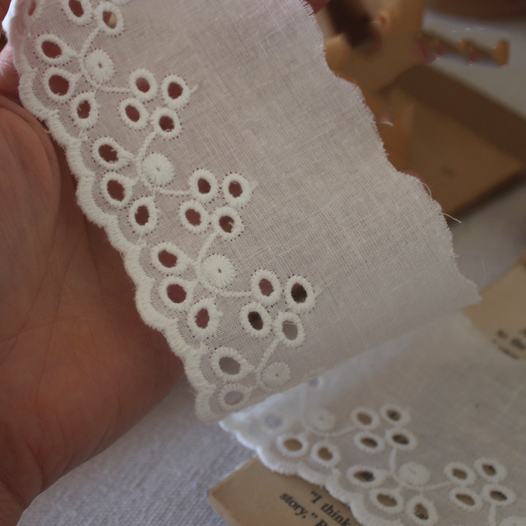Hollow Sewing Eyelet Fabric Width 6-7 cm EF0080-Lace Fabric Shop