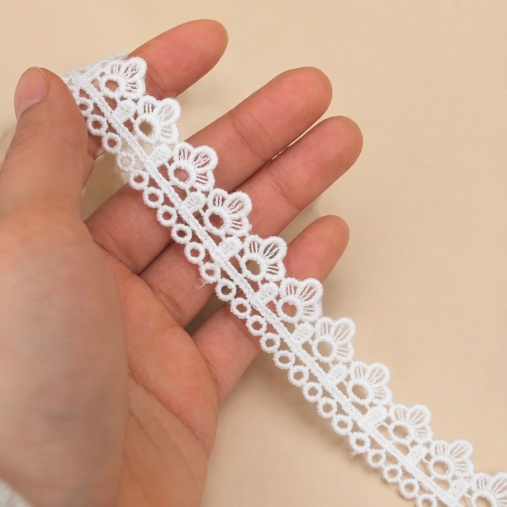 1 Meter Floral Guipure Lace Trim for DIY Crafts Width 1-2 cm LT0027