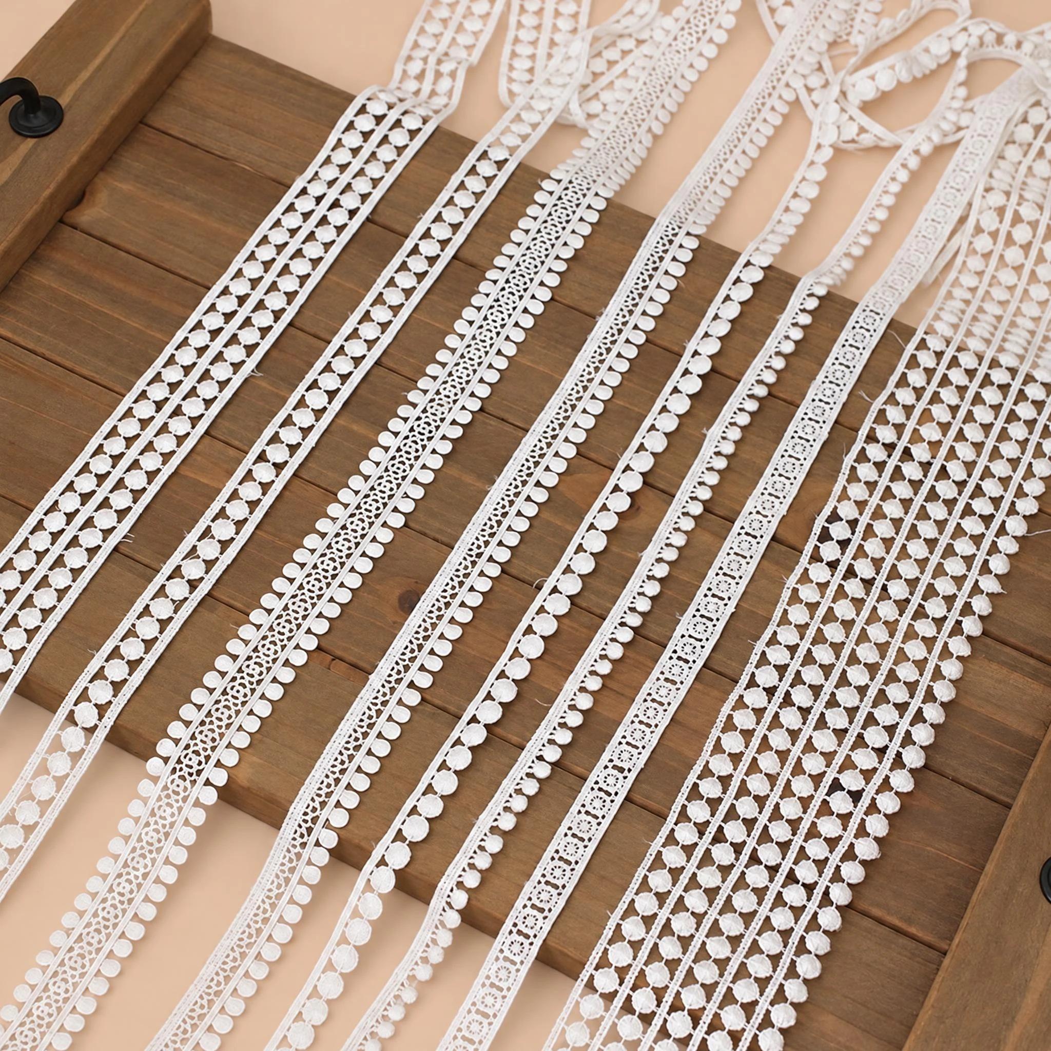 1 Meter White Decorative Lace Trim for Clothing Edges & DIY Crafts Width 1-3 cm LT0161