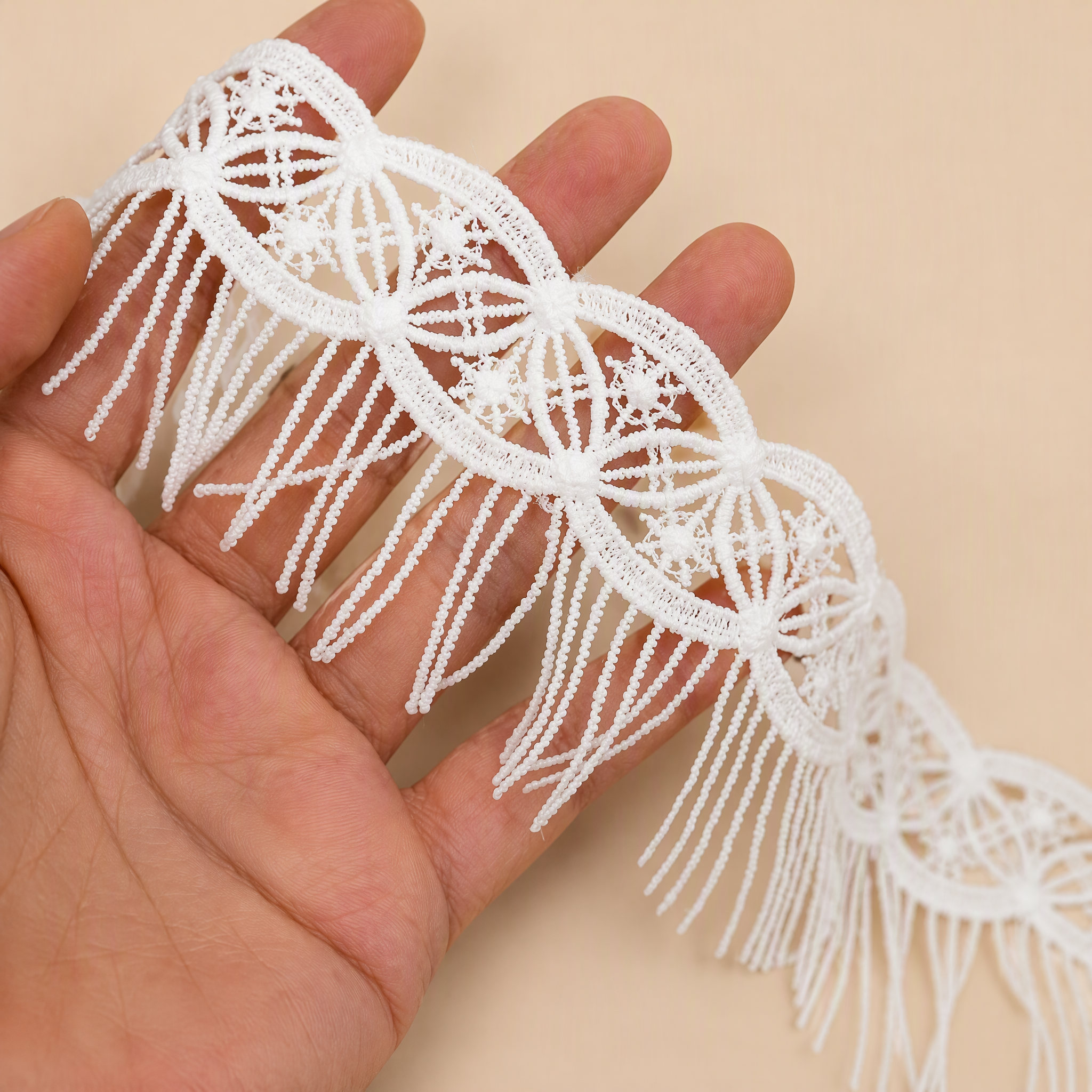 1 Meter Tassel Fringe Lace Trim for Costume Details Width 4-9 cm LT0162