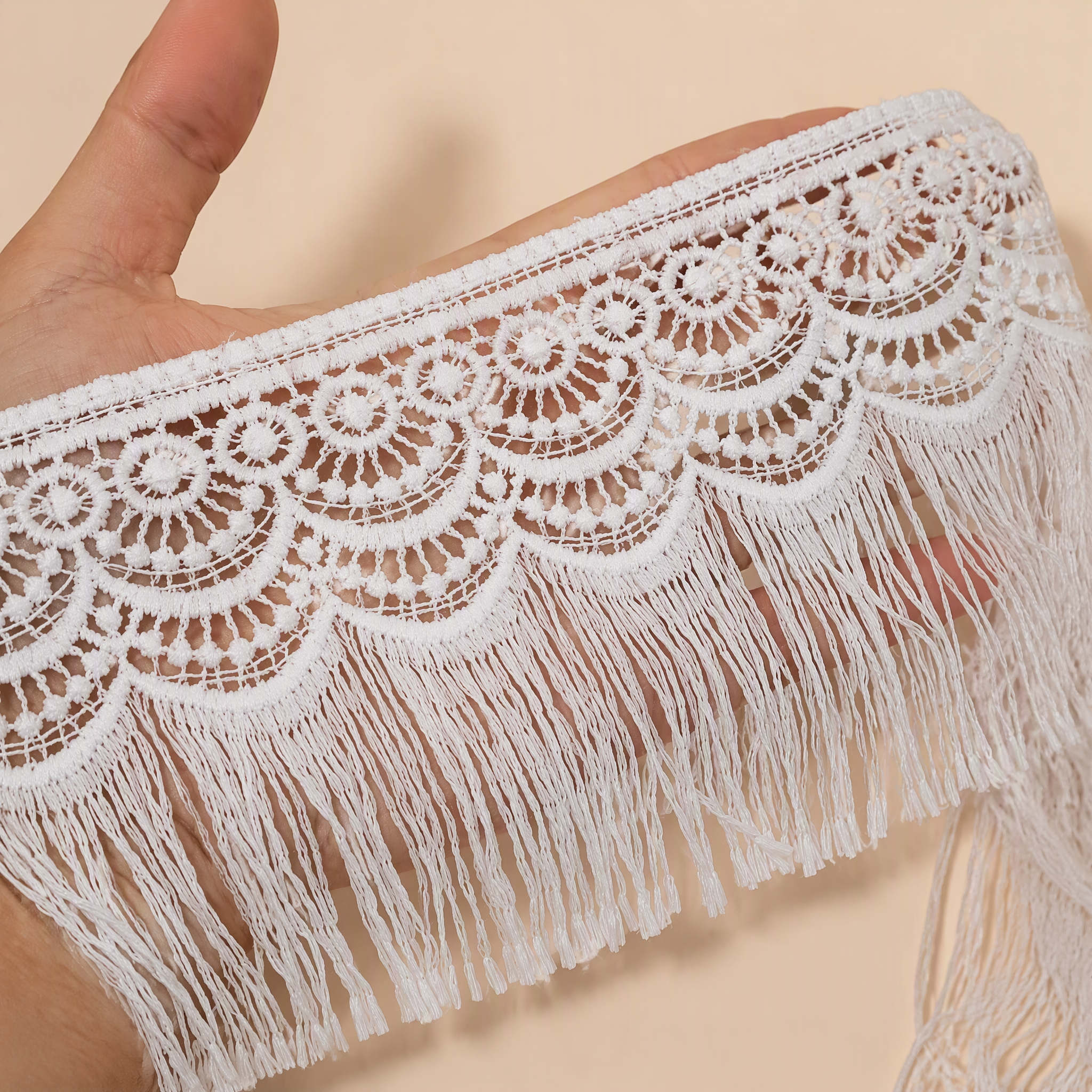 1 Meter Tassel Fringe Lace Trim for Costume Details Width 4-9 cm LT0162