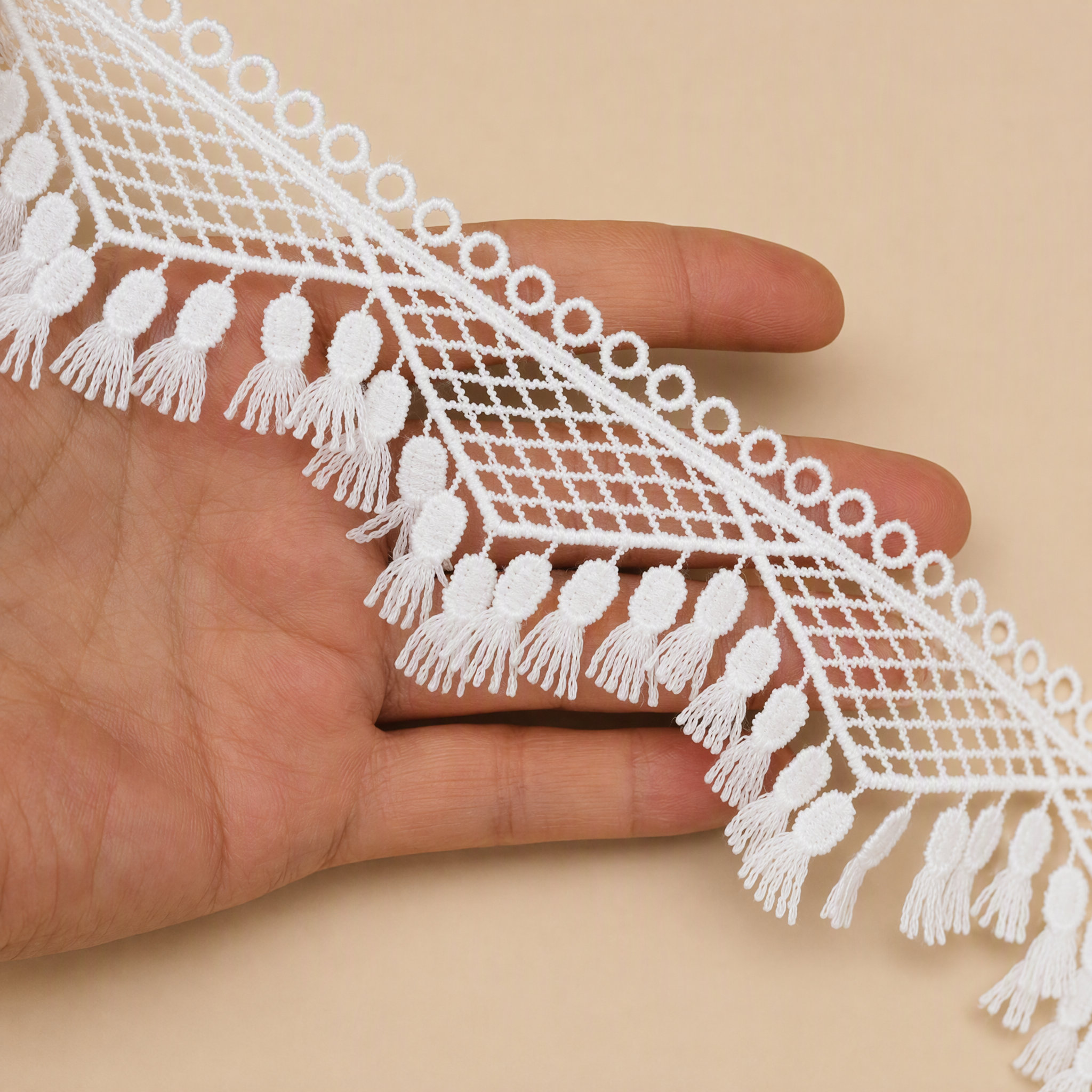 1 Meter Tassel Fringe Lace Trim for Costume Details Width 4-9 cm LT0162