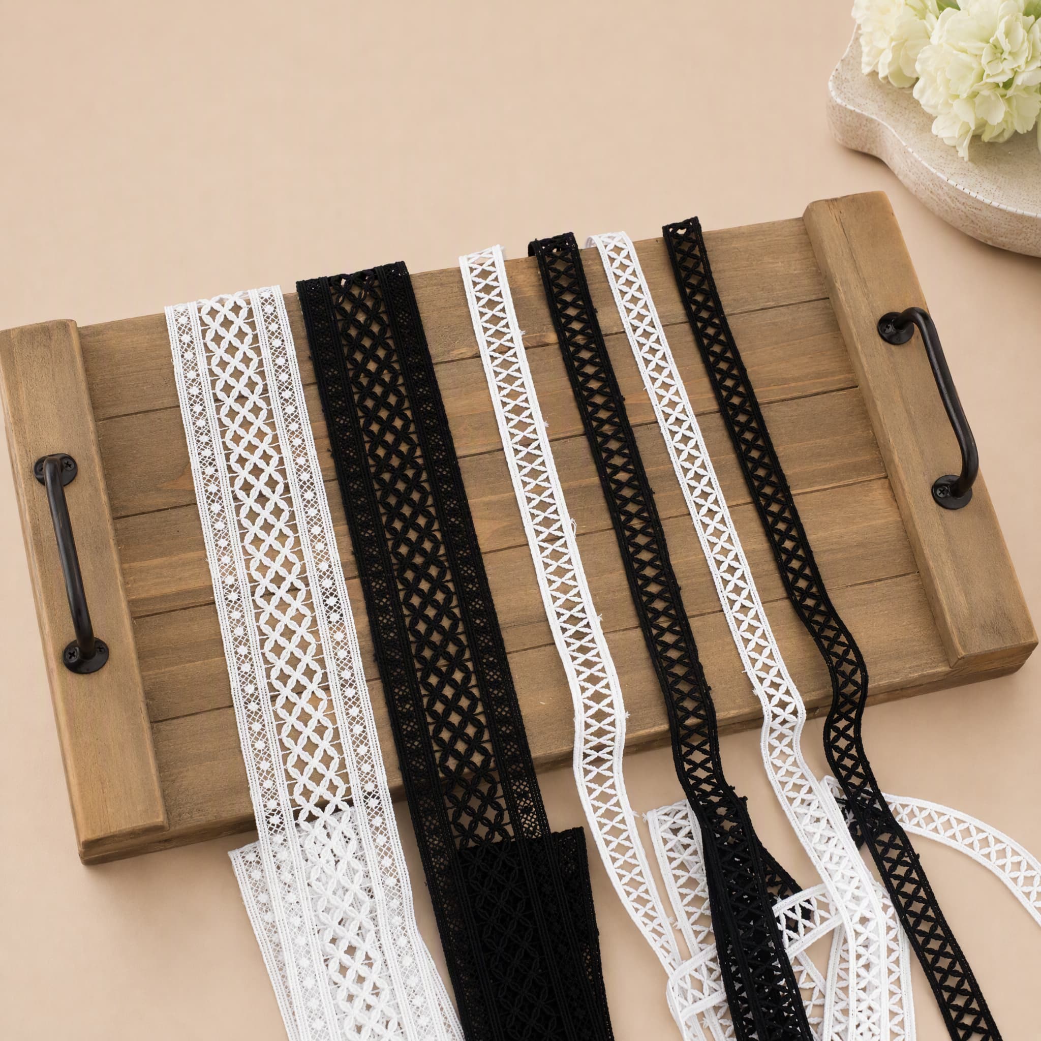 1 Meter Hollow Lace Trim for Garment Embellishment Width 2-6 cm LT0308