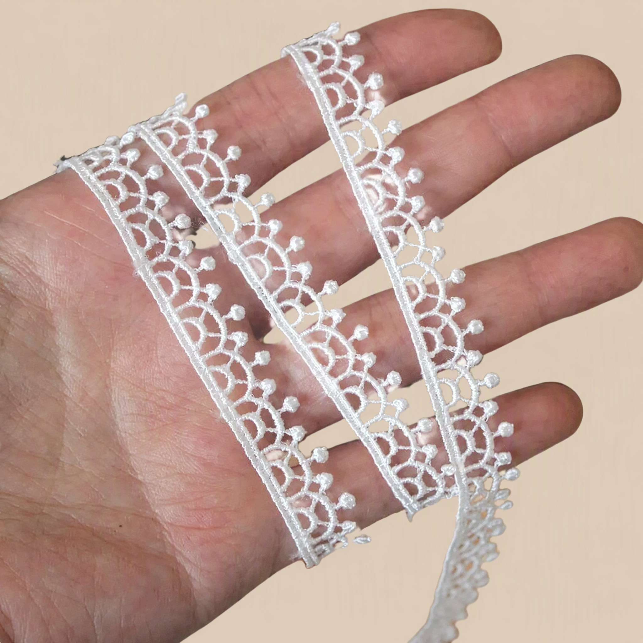 1 Meter Hollow Lace Trim for Garment Embellishment Width 1 cm LT0356
