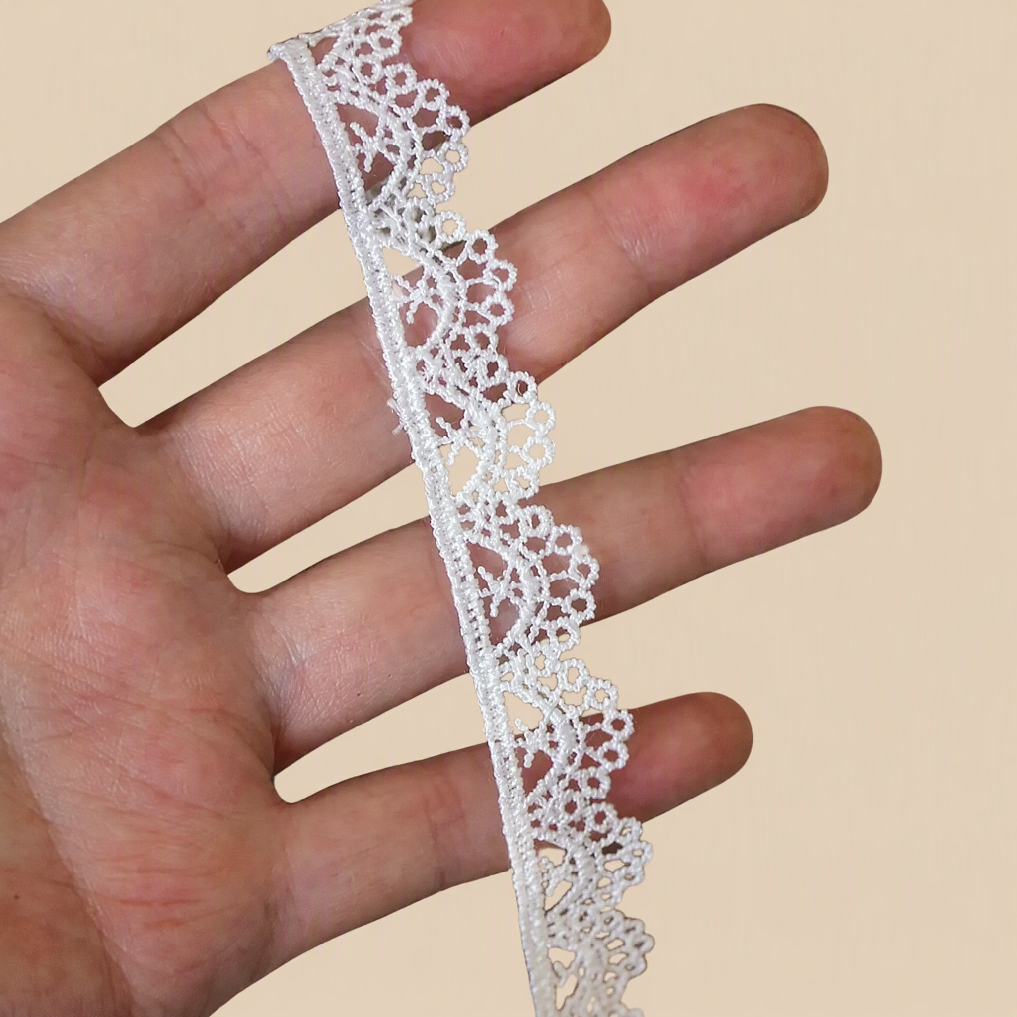 1 Meter Hollow Lace Trim for Garment Embellishment Width 1 cm LT0356