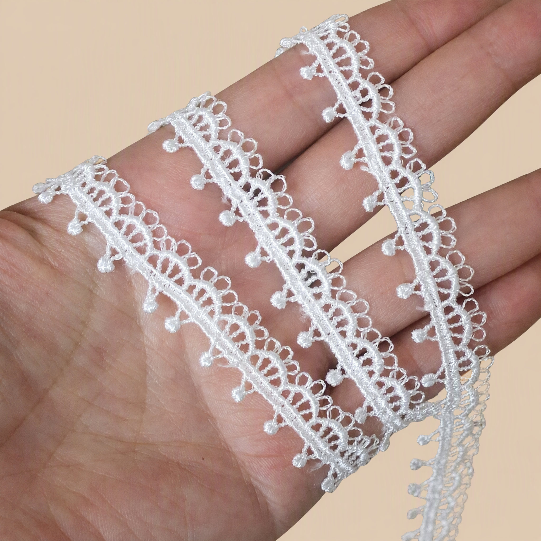 1 Meter Hollow Lace Trim for Garment Embellishment Width 1 cm LT0356