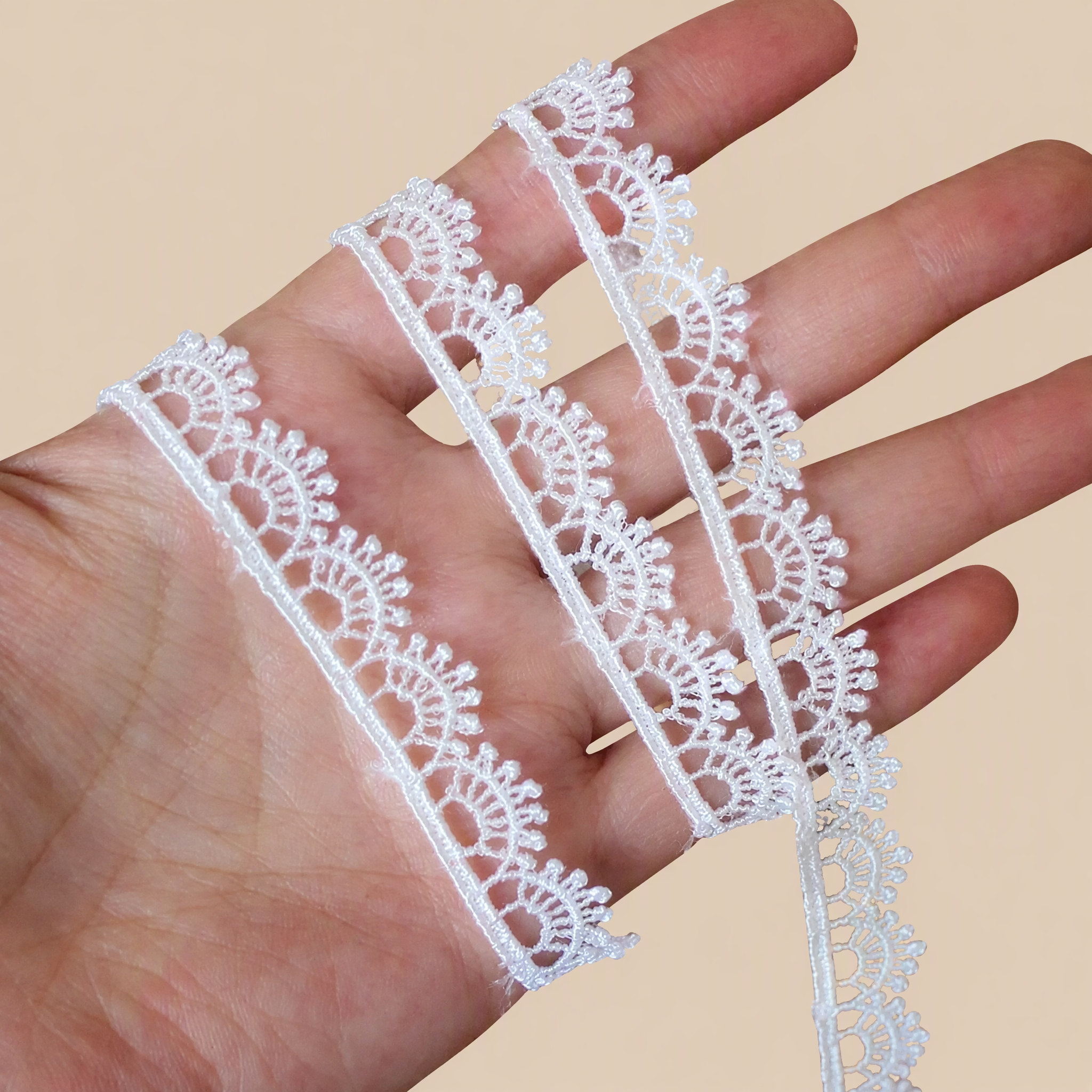 1 Meter Hollow Lace Trim for Garment Embellishment Width 1 cm LT0356