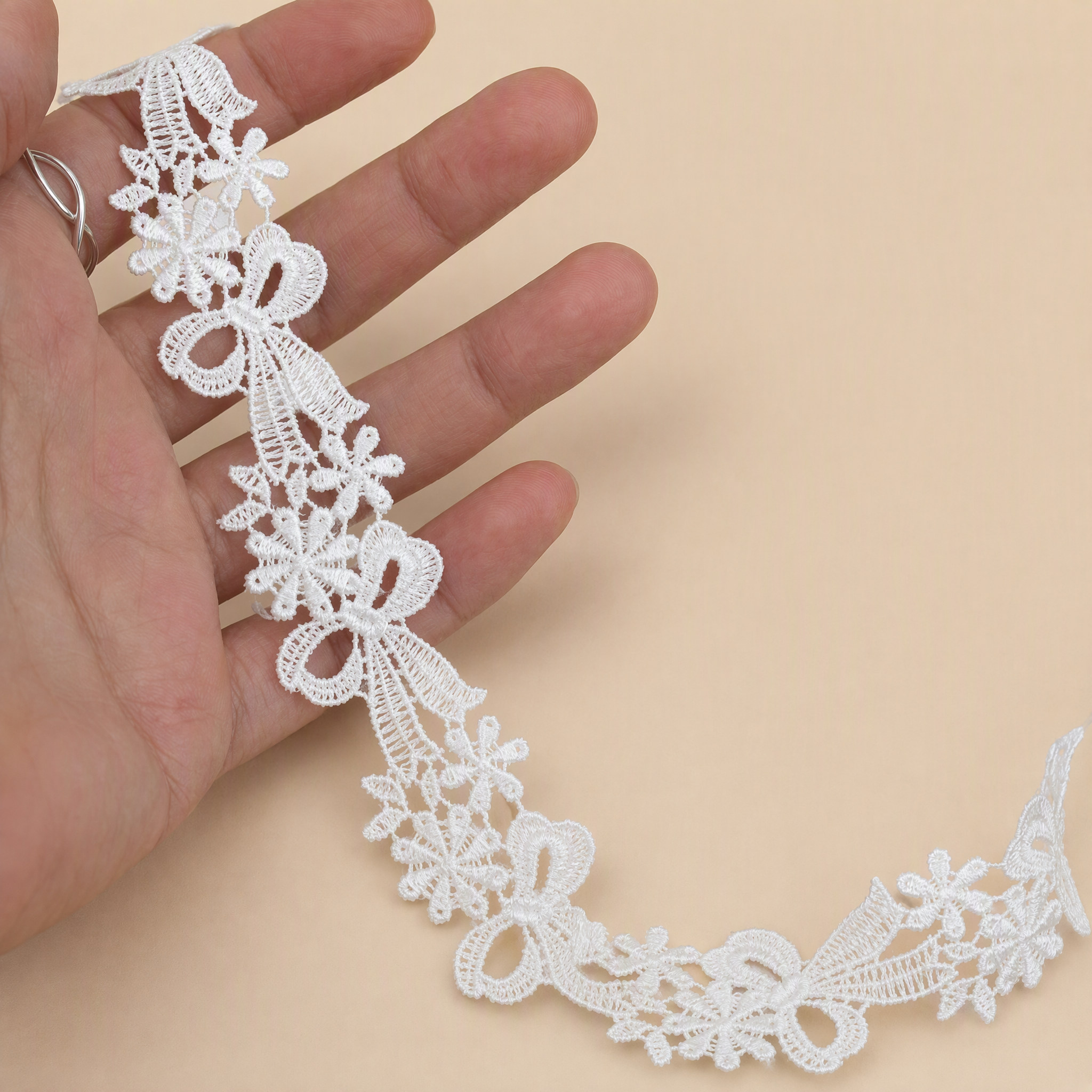 1 Meter Bow Tie Lace Trim for Neckline Details Width 1-3 cm LT0358