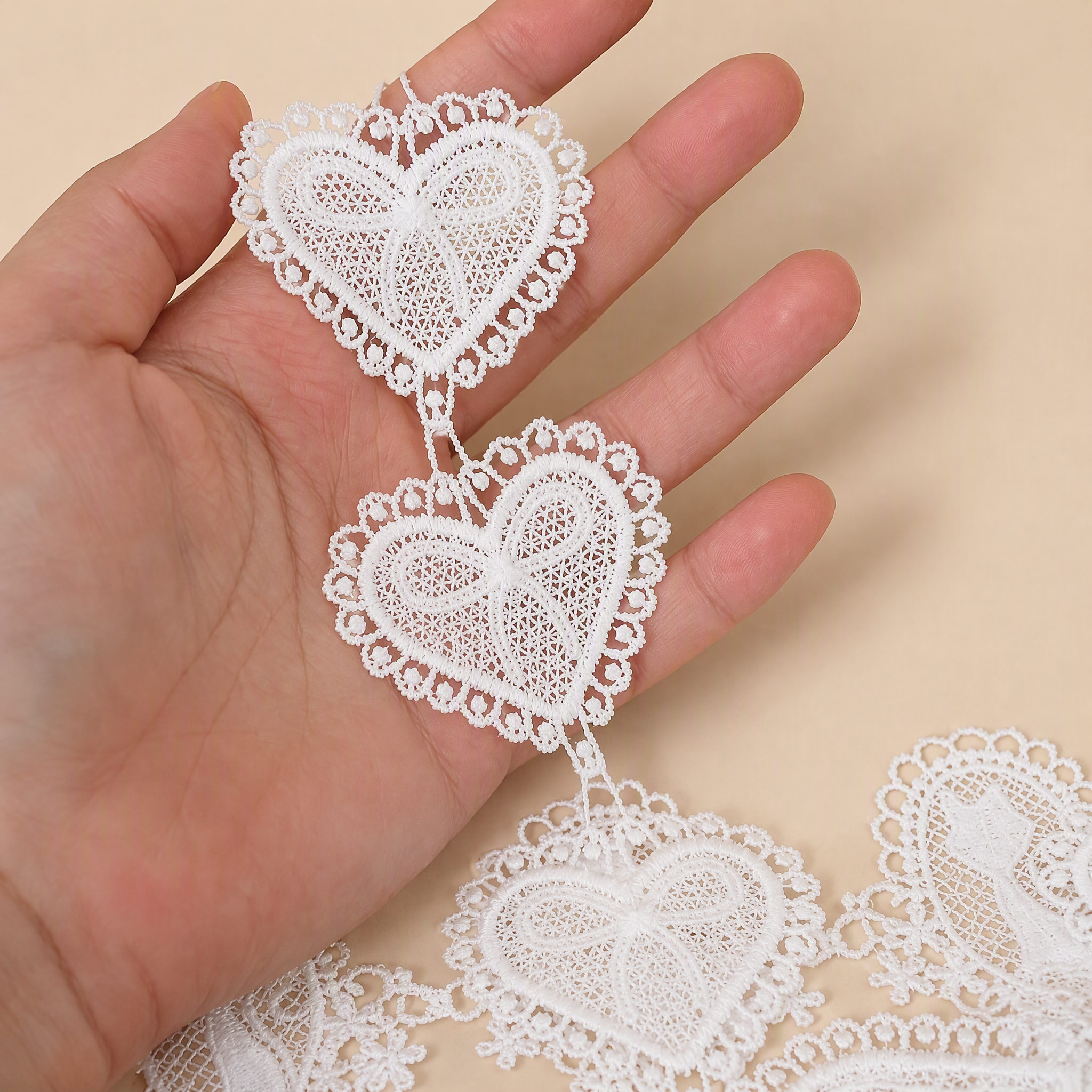 1 Meter Love Guipure Lace Trim for Romantic Garment Details Width 3-5 cm LT0364