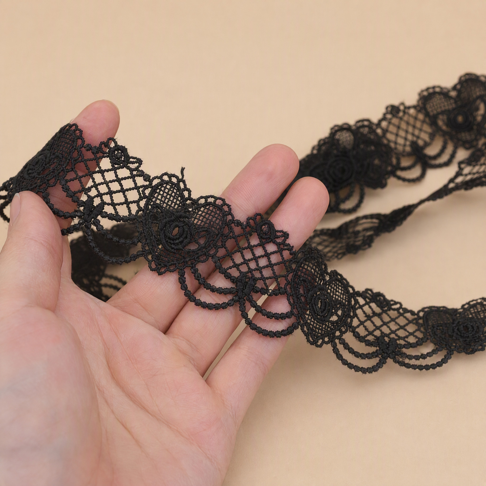 1 Meter Love Guipure Lace Trim for Romantic Garment Details Width 3-5 cm LT0364