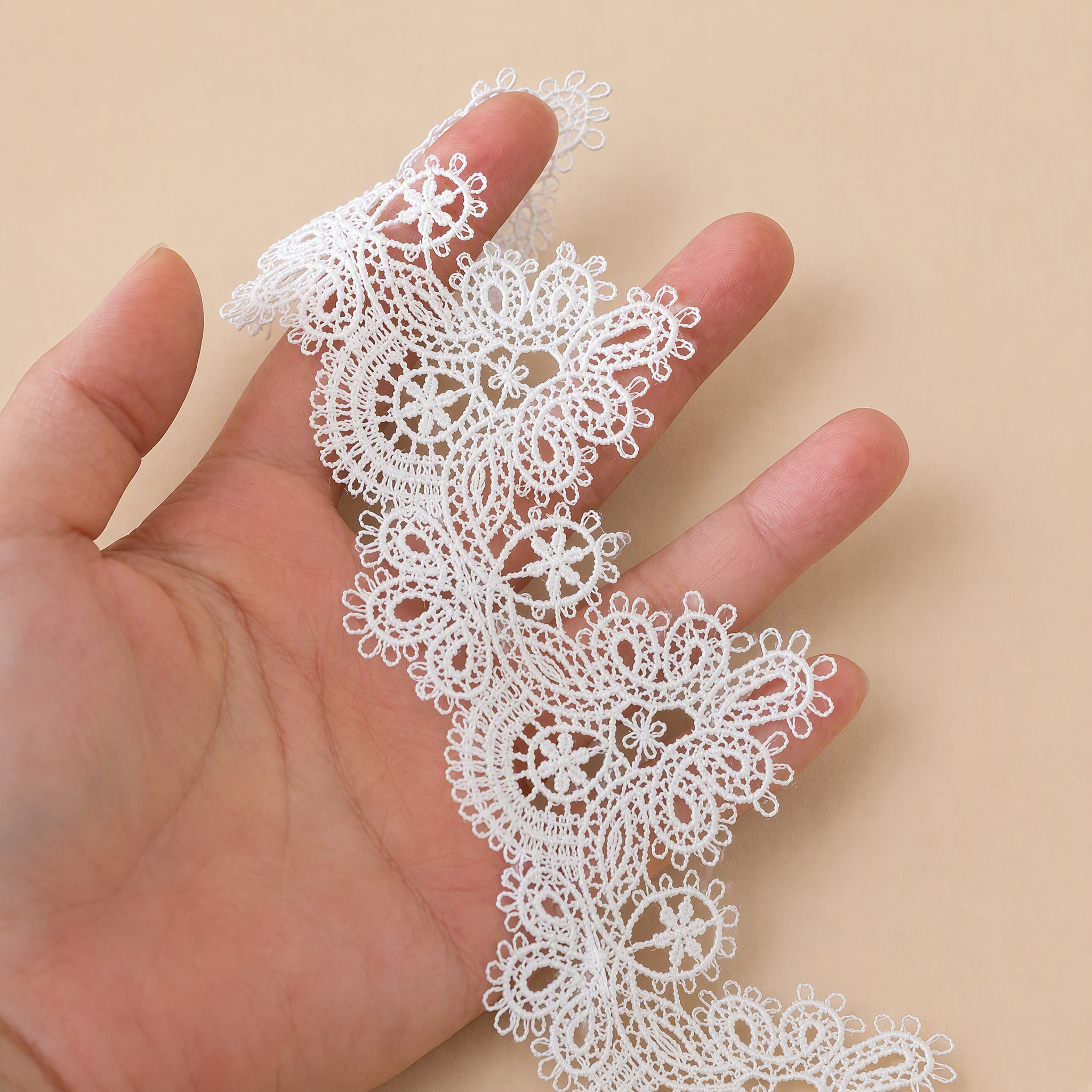 1 Meter Red Lace Trim for Evening Gowns Width 5-6 cm LT0469