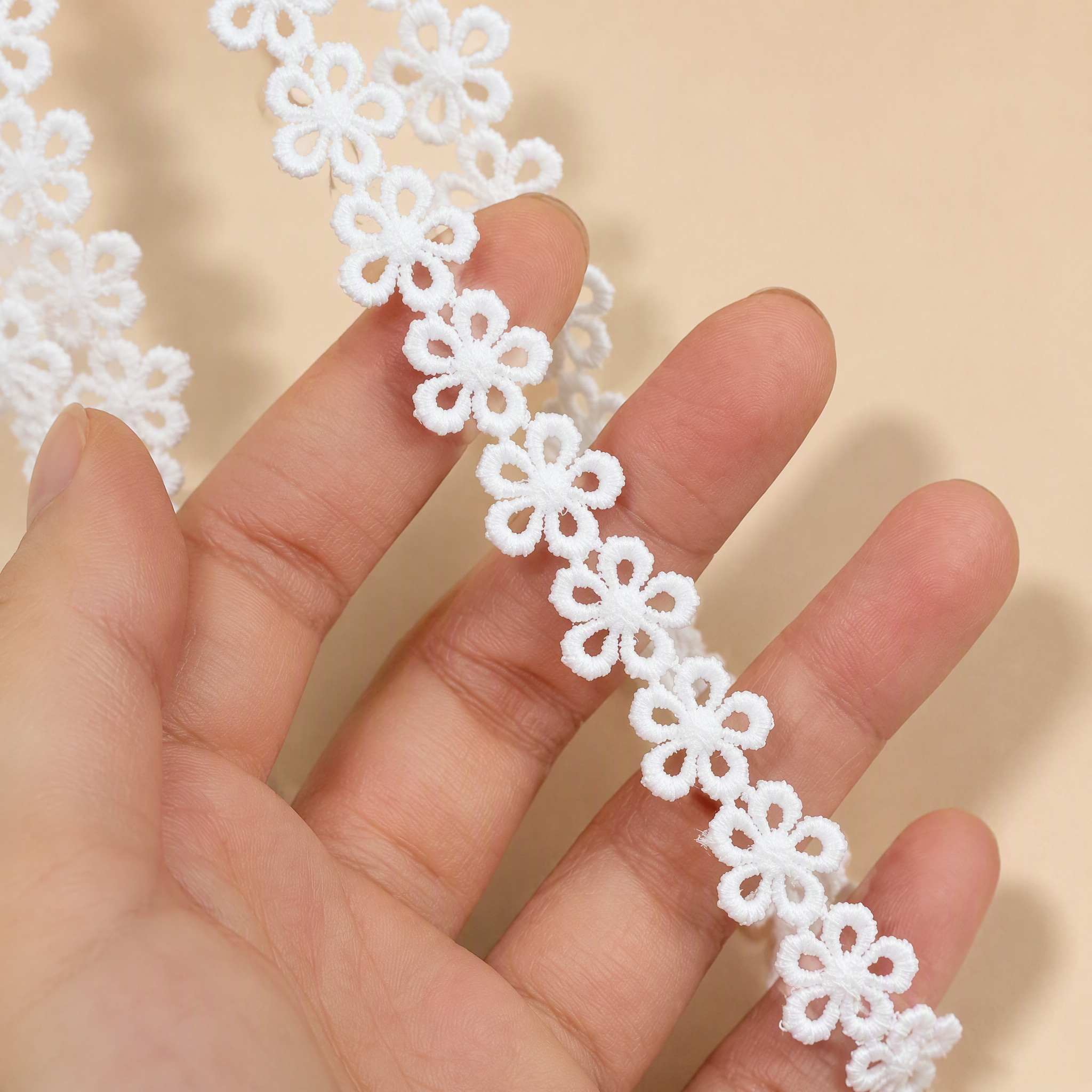 1 Meter Floral Guipure Lace Trim for Sewing Details Width 1-2 cm LT0497