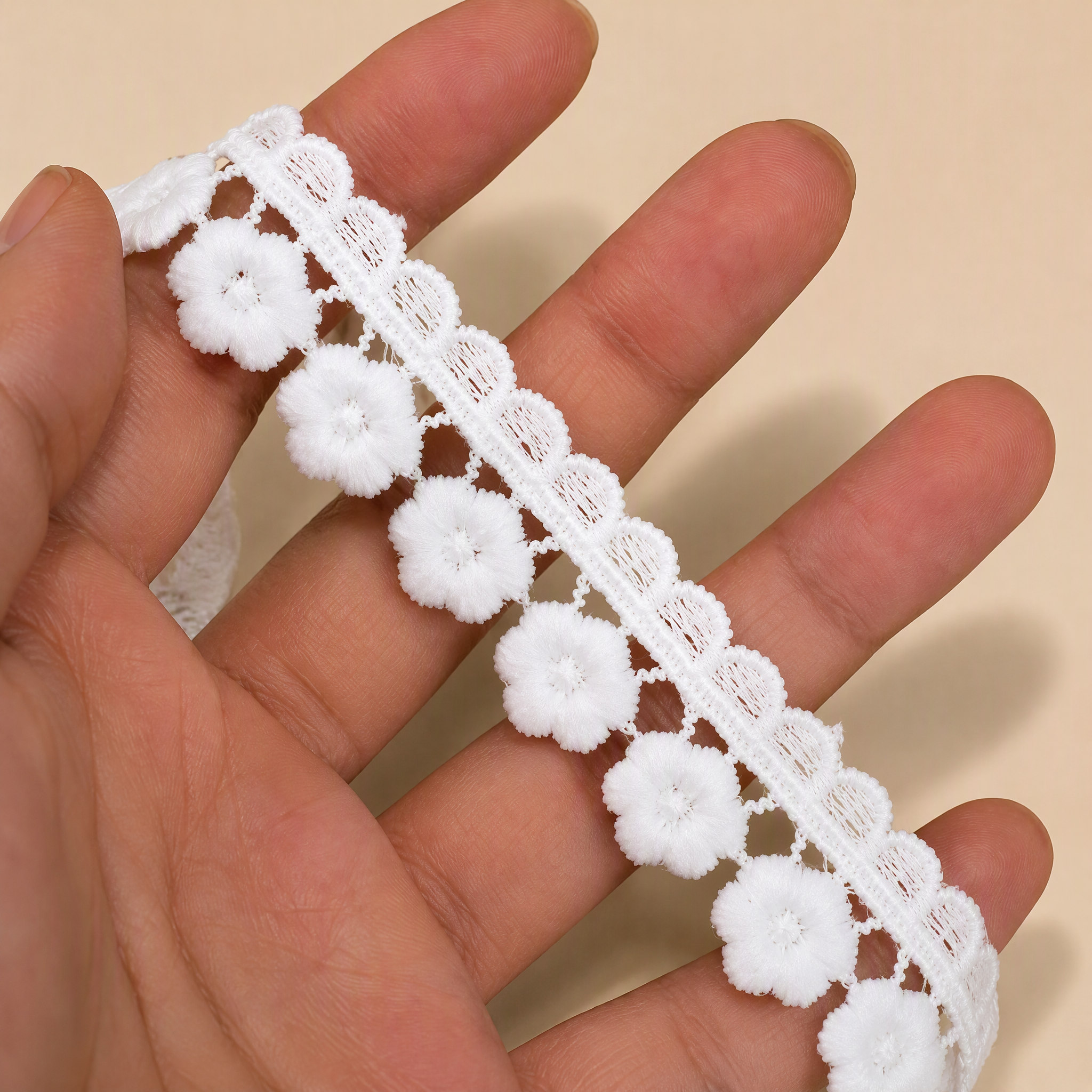 1 Meter Floral Guipure Lace Trim for Sewing Details Width 1-2 cm LT0497