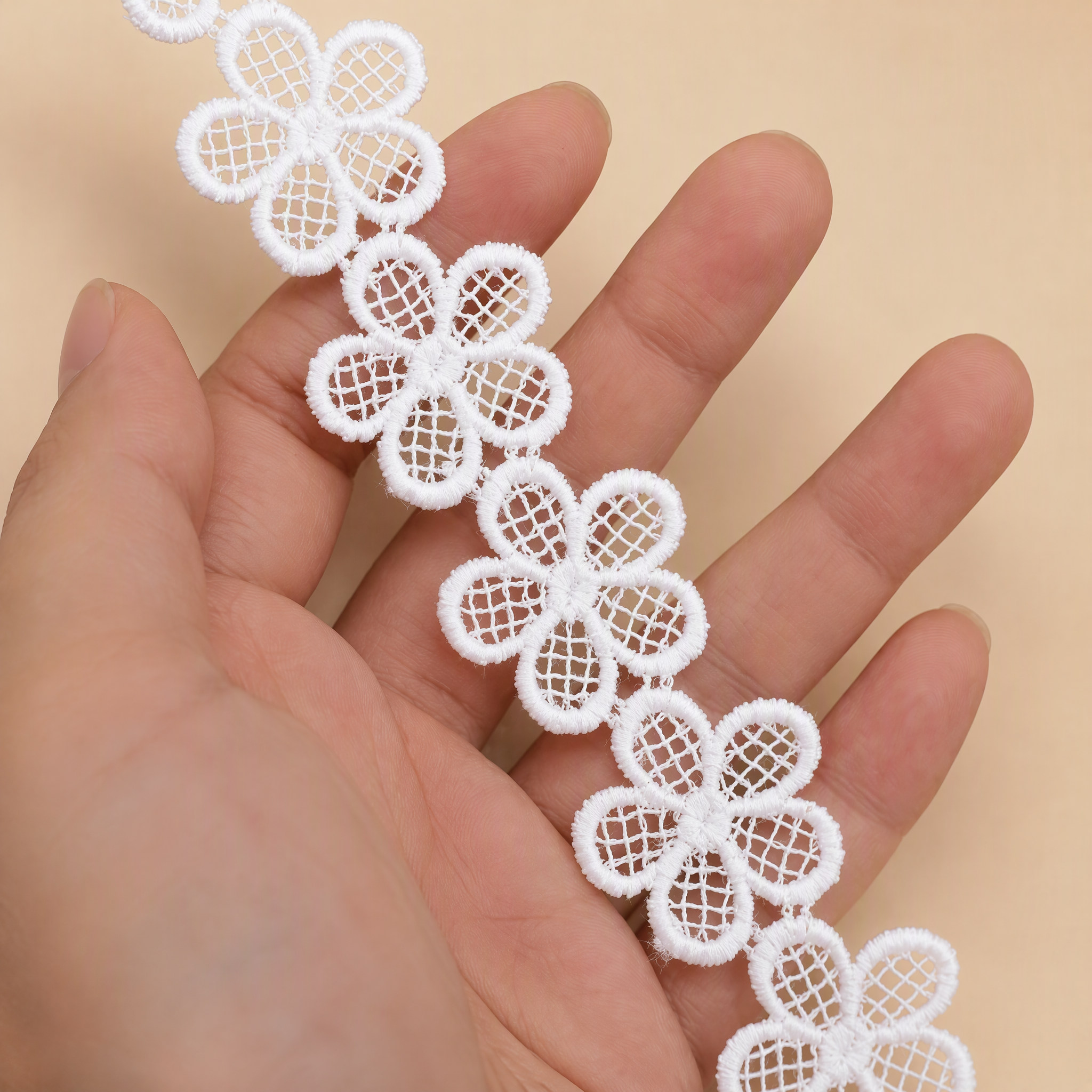 1 Meter Floral Guipure Lace Trim for Sewing Details Width 1-2 cm LT0497