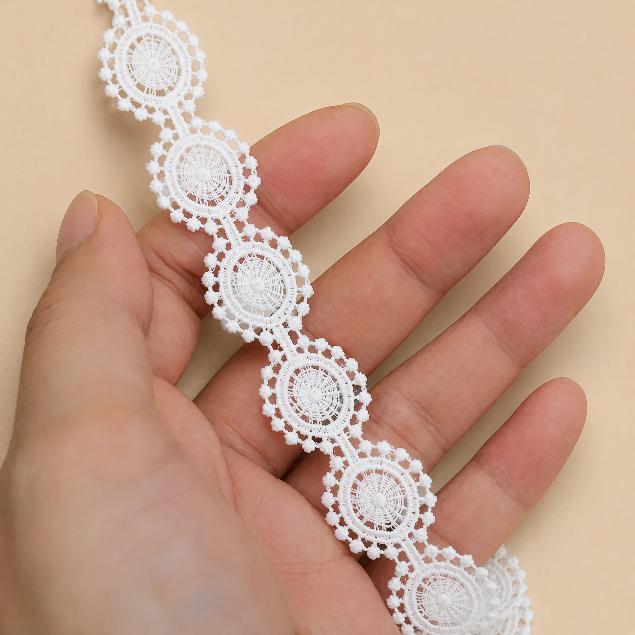 1 Meter Floral Guipure Lace Trim for Sewing Details Width 1-2 cm LT0497