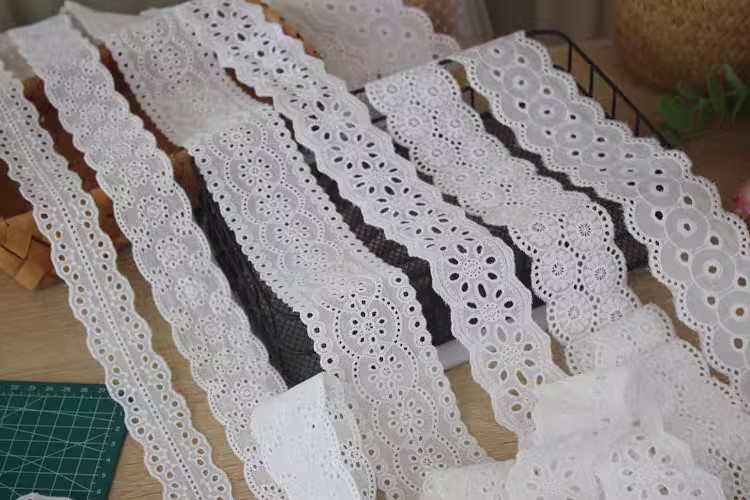 Lace Embroidery Eyelet Fabric Width 4-6 cm EF0056-Lace Fabric Shop