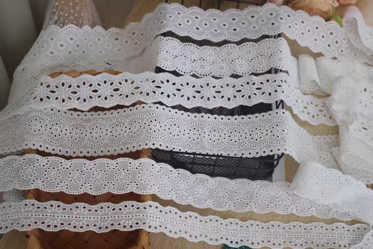 Lace Embroidery Eyelet Fabric Width 4-6 cm EF0056-Lace Fabric Shop