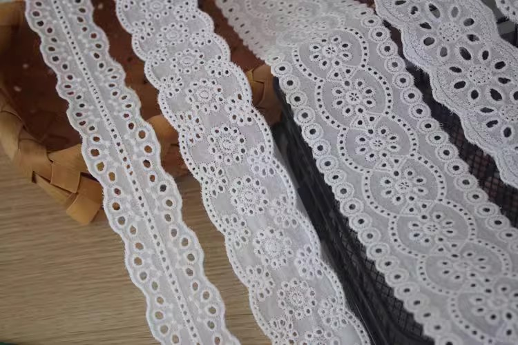 Lace Embroidery Eyelet Fabric Width 4-6 cm EF0056-Lace Fabric Shop