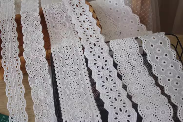 Lace Embroidery Eyelet Fabric Width 4-6 cm EF0056-Lace Fabric Shop