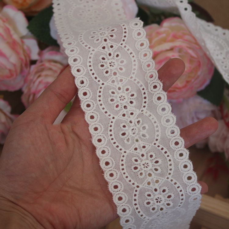 Lace Embroidery Eyelet Fabric Width 4-6 cm EF0056-Lace Fabric Shop