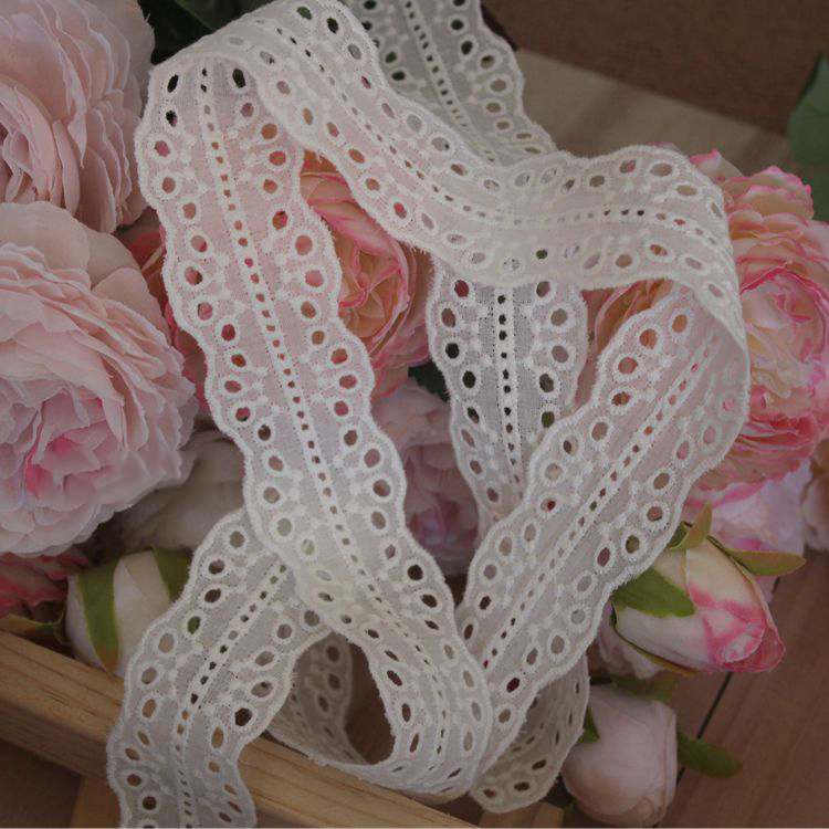 Lace Embroidery Eyelet Fabric Width 4-6 cm EF0056-Lace Fabric Shop