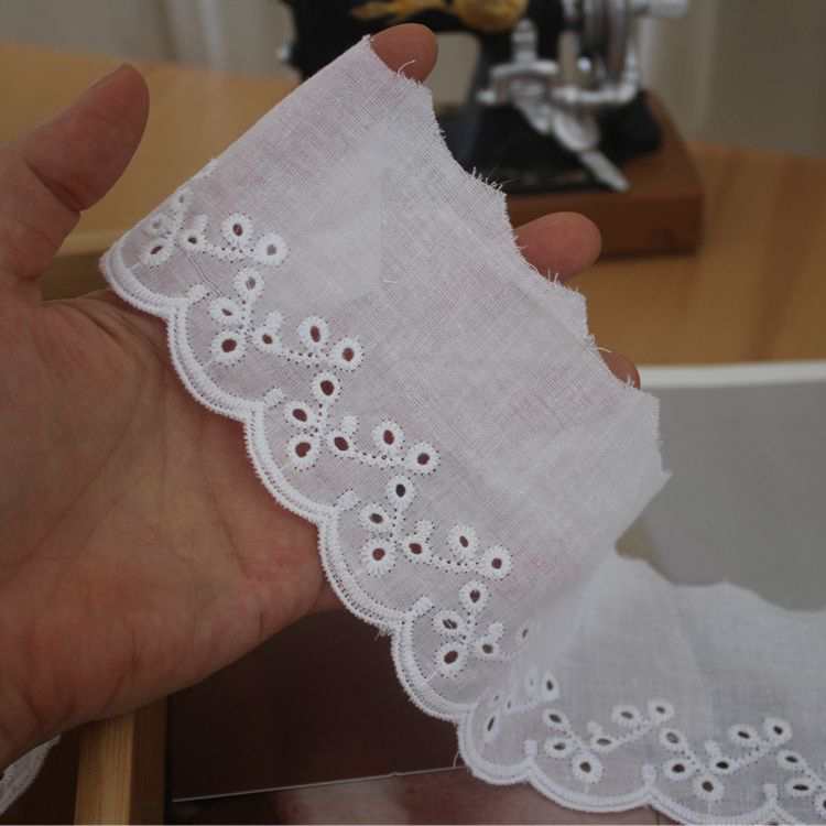 Lace Embroidery Eyelet Fabric Width 5-7 cm EF0046-Lace Fabric Shop