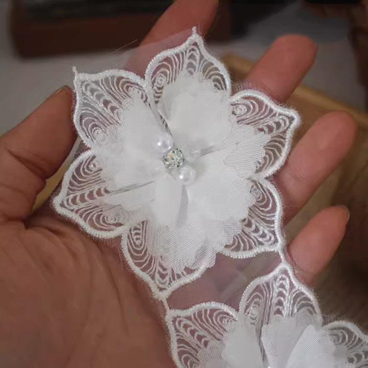 Lace Flower Trim For Cloth Decoration BT0130