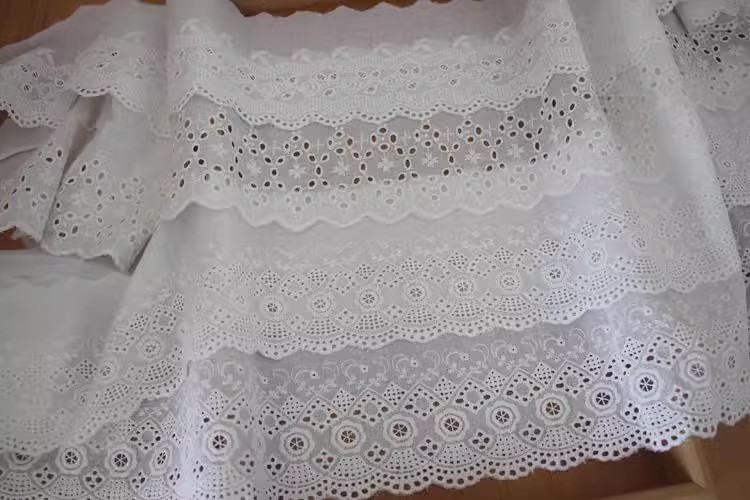 Lace Trim Eyelet Fabric Width 9-17 cm EF0096-Lace Fabric Shop