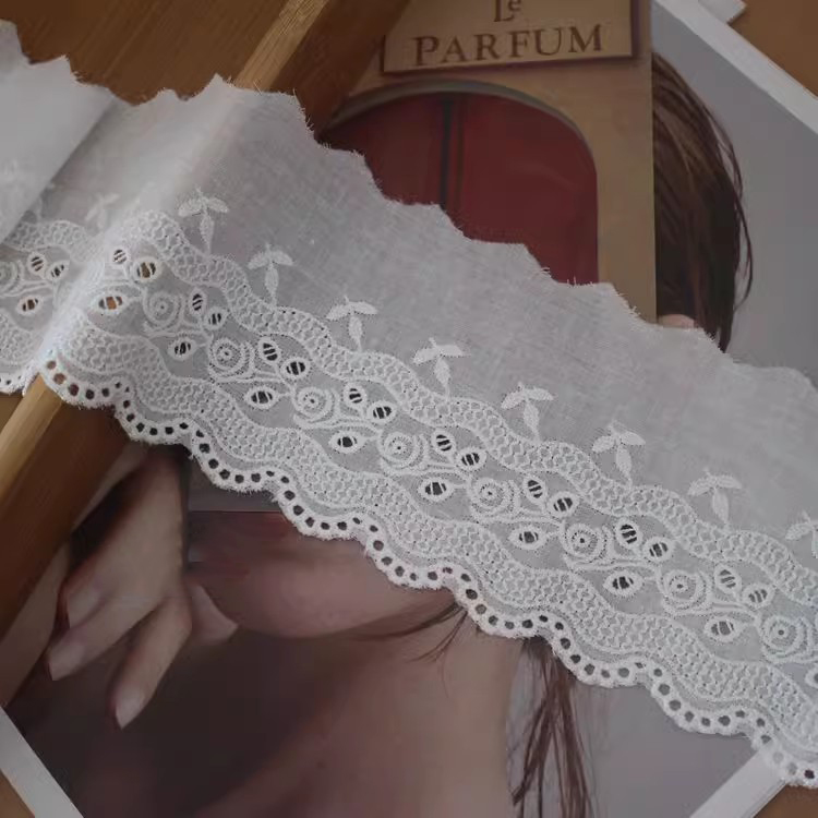 Lace Trim Eyelet Fabric Width 9-17 cm EF0096-Lace Fabric Shop