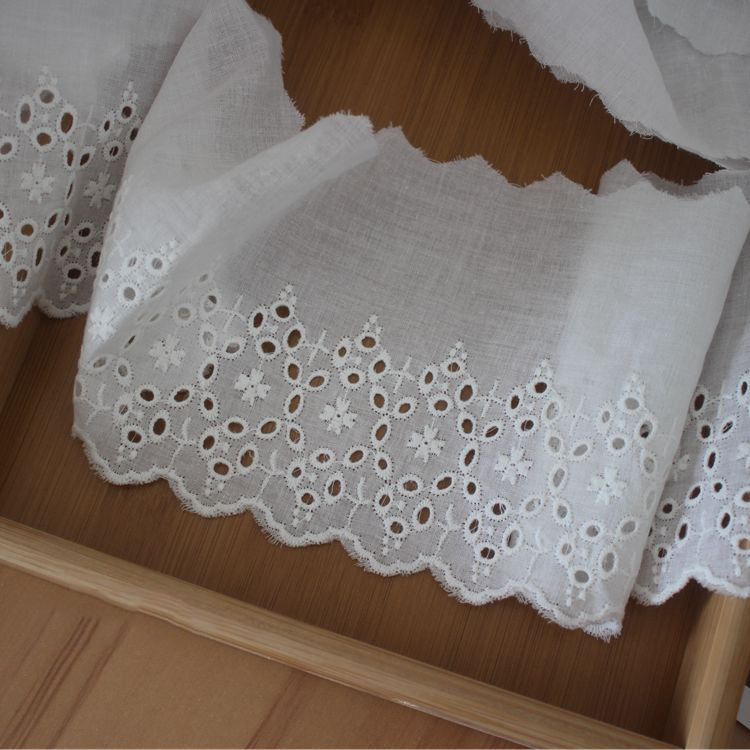 Lace Trim Eyelet Fabric Width 9-17 cm EF0096-Lace Fabric Shop