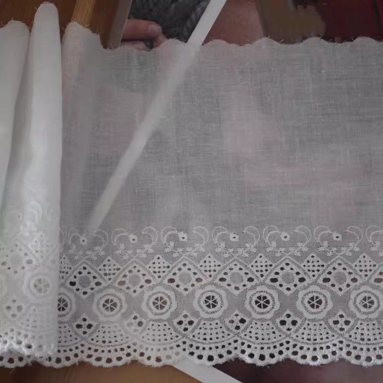 Lace Trim Eyelet Fabric Width 9-17 cm EF0096-Lace Fabric Shop