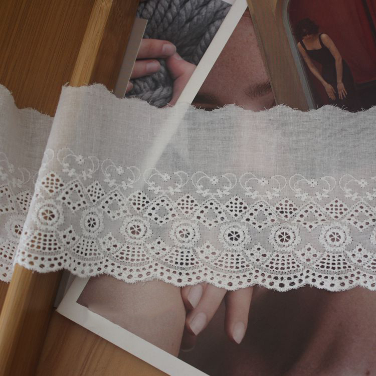 Lace Trim Eyelet Fabric Width 9-17 cm EF0096-Lace Fabric Shop