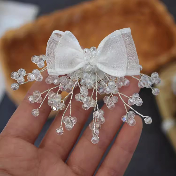 Luxury 3D Beaded Bow Tie Brooch Material BA0121-Lace Fabric Shop