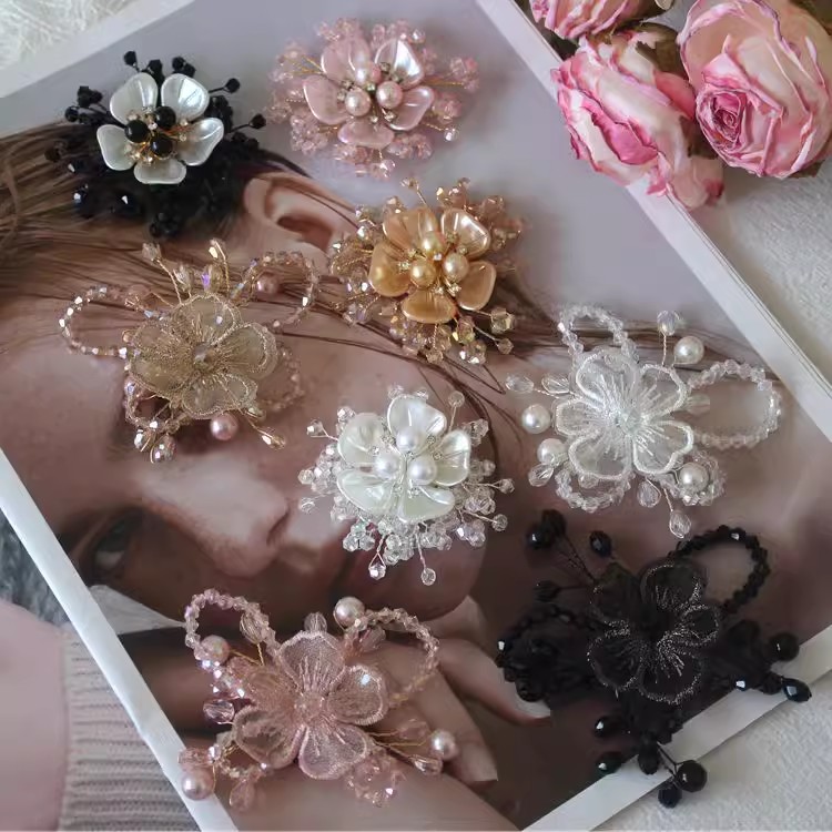 Luxury 3D Beaded Flower Brooch Material BA0120-Lace Fabric Shop