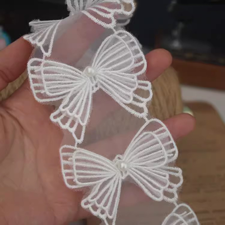 Multilayer Embroidery Beaded Lace Trim Floral BT0113-Lace Fabric Shop