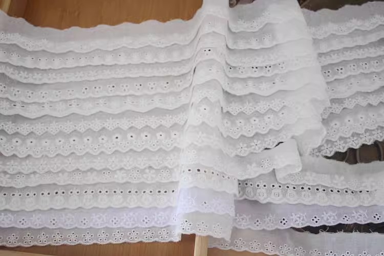 Narrow Neckline Eyelet Fabric Width 2-4 cm EF0078-Lace Fabric Shop