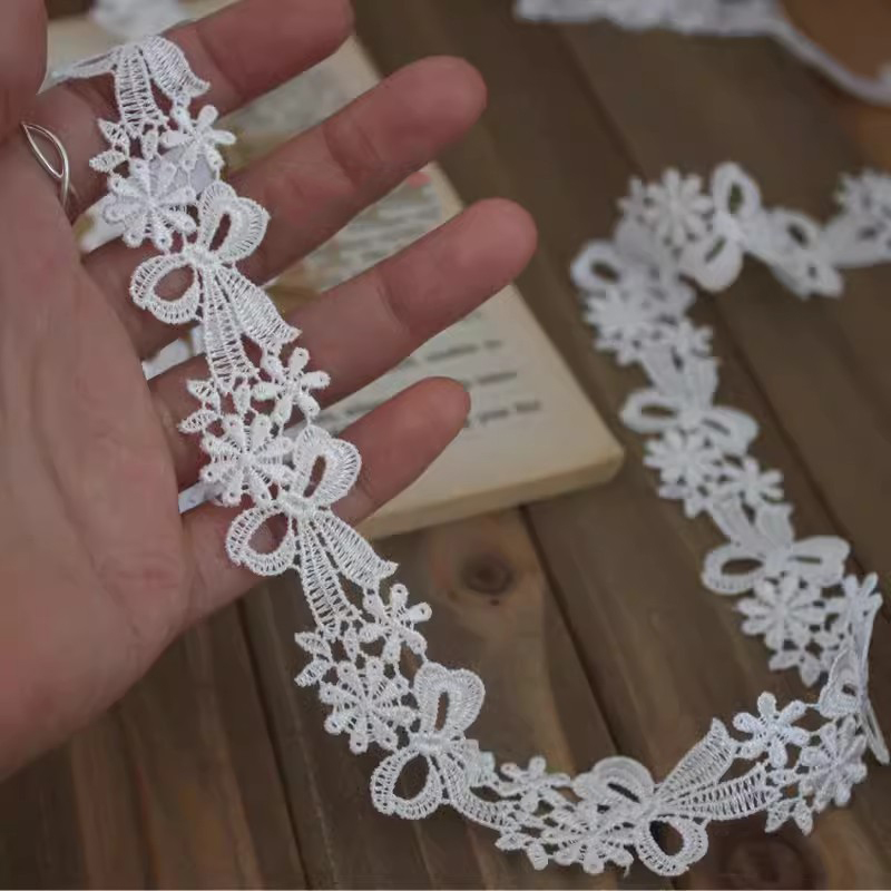 Neckline Bow Tie Lace Trim Width 1-3cm LT0358-Lace Fabric Shop