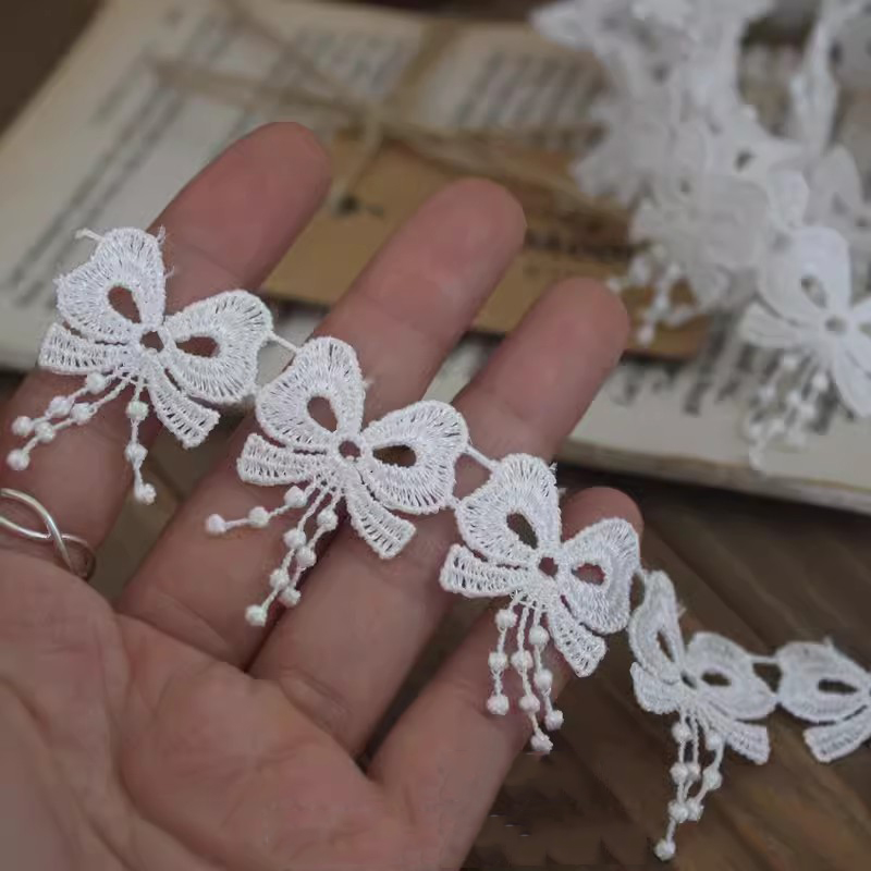 Neckline Bow Tie Lace Trim Width 1-3cm LT0358-Lace Fabric Shop