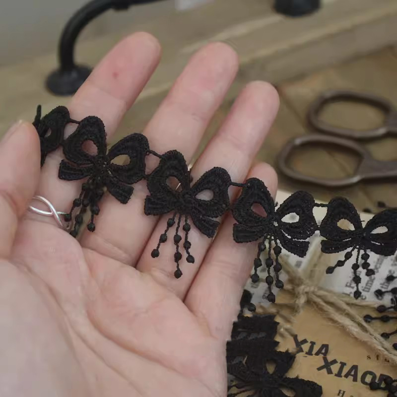 Neckline Bow Tie Lace Trim Width 1-3cm LT0358-Lace Fabric Shop