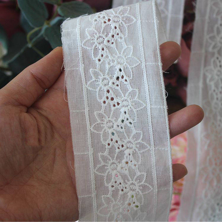 Neckline Eyelet Fabric Trim Width 5-9 cm EF0042-Lace Fabric Shop