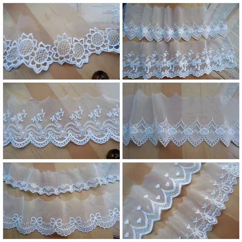 Tulle Embroidery Fabric Width 3-8 cm TF0126