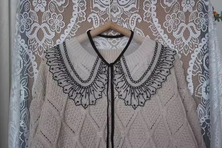 Organza Embroidery Dress Collar LC0005-Lace Fabric Shop