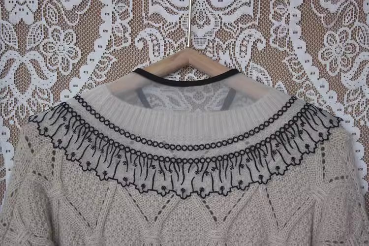 Organza Embroidery Dress Collar LC0005-Lace Fabric Shop