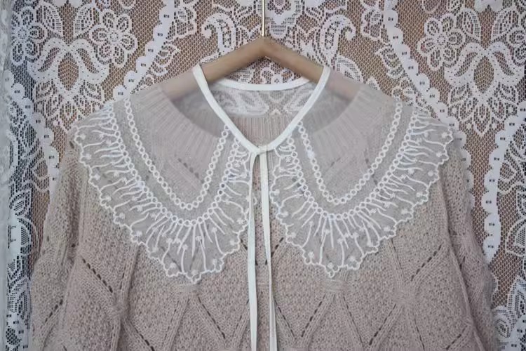 Organza Embroidery Dress Collar LC0005-Lace Fabric Shop