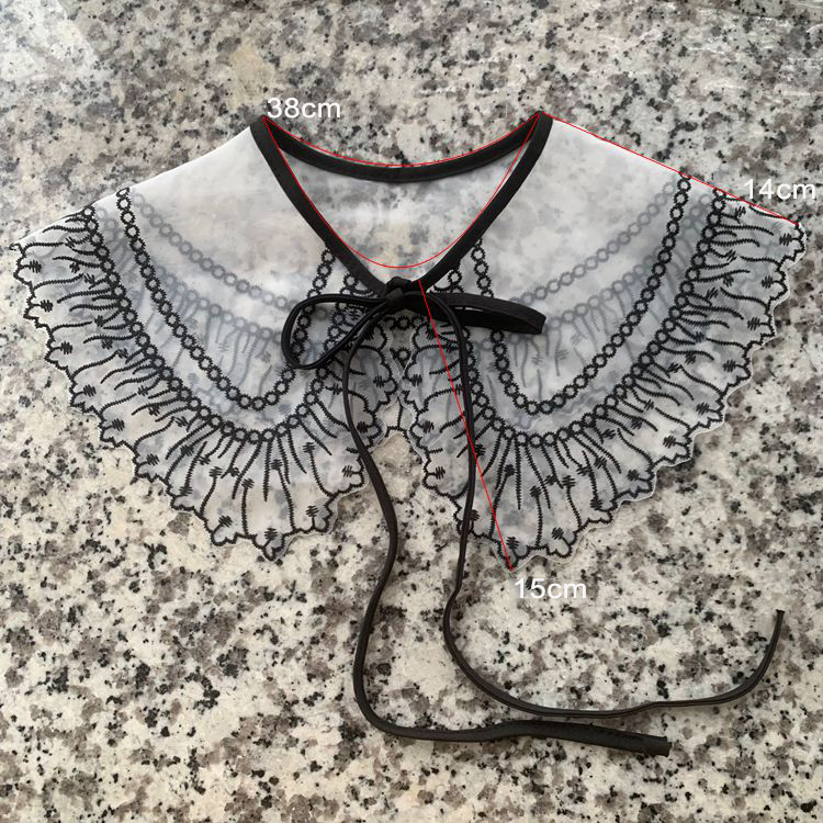 Organza Embroidery Dress Collar LC0005-Lace Fabric Shop