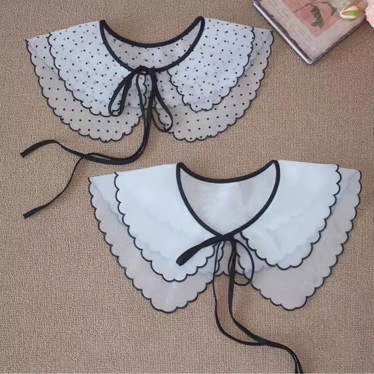 Organza Lace Collar Fabrics Decoration EF0076-Lace Fabric Shop