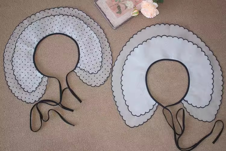 Organza Lace Collar Fabrics Decoration EF0076-Lace Fabric Shop